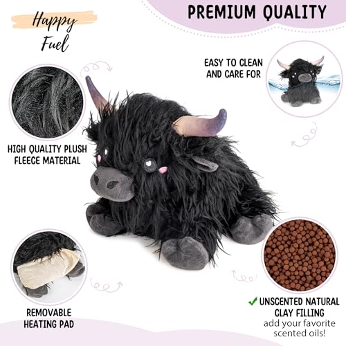 Happy Fuel Highland Cow Microwavable Heating Pad for Women & Kids
Happy Fuel Highland Cow Plush Heatable Warm Stuffed An