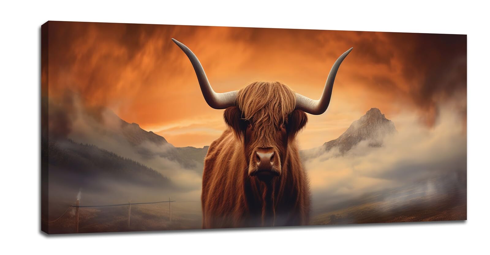 Large Canvas Wall Art for Living Room Highland Cow Pictures
| Framed Bedroom Office Artwork Decoration Highland Cow Pic