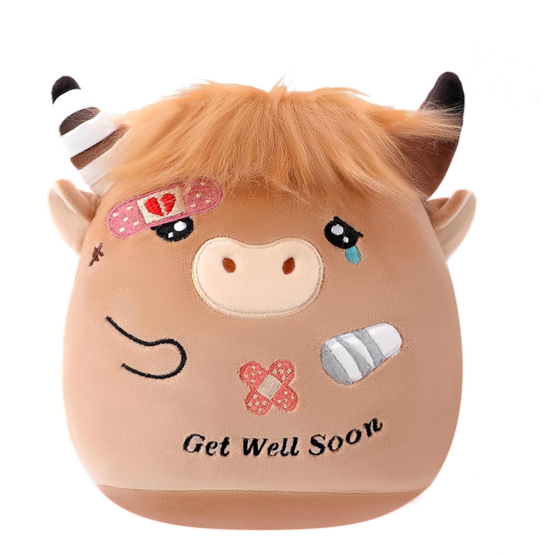 Highland Cow Plush Toy - Adorable Stuffed Animal for All Ages, Perfect Get Well Gift for Kids, 9.45 Inch